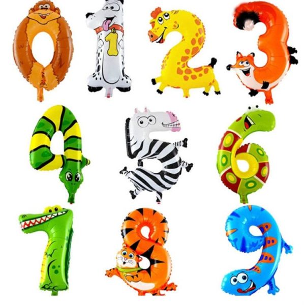 3 PCS 0-9 Digital Cartoon Children Birthday Party Decorated Aluminum Balloon (Number Three) - Image 3