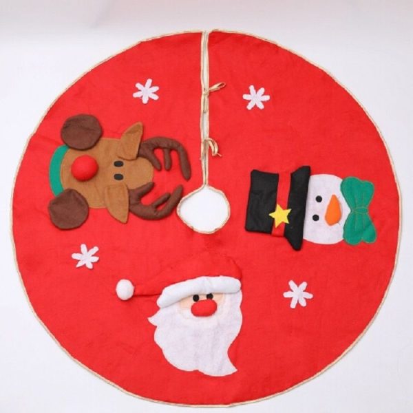 Plush Christmas Tree Carpet Family New Year Decoration - Image 2