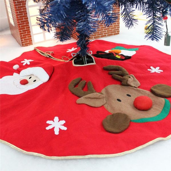Plush Christmas Tree Carpet Family New Year Decoration - Image 3