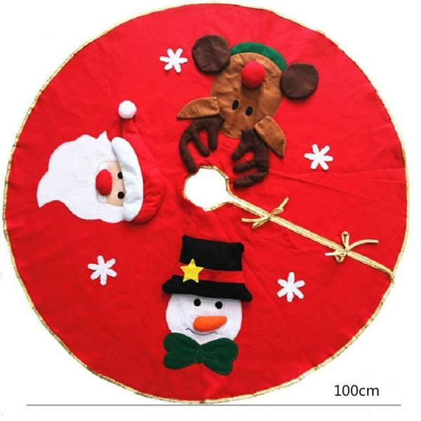 Plush Christmas Tree Carpet Family New Year Decoration - Image 6