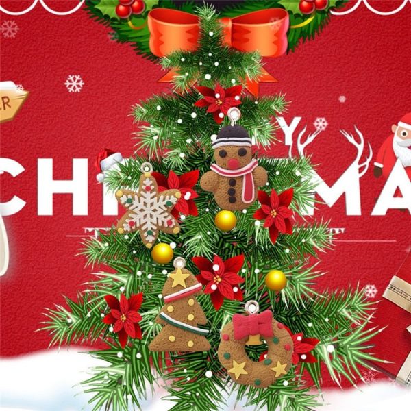 6 PCS Gingerbread Man Christmas Ornaments Deer Snowman Chrismas Tree Pendant Decoracion - Image 3