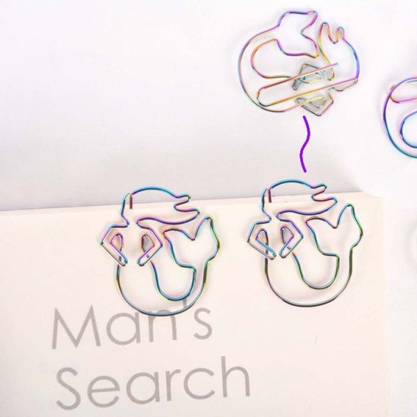 4 PCS Creative Paper Clip Colorful Mermaid Styling Paper Clip - Image 3