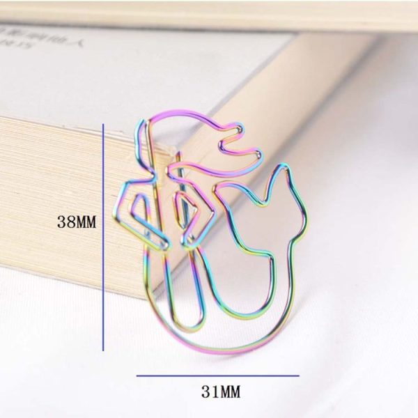 4 PCS Creative Paper Clip Colorful Mermaid Styling Paper Clip - Image 4
