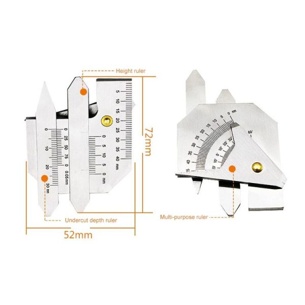 HJC40B Stainless Steel Welding Inspection Gauge Measuring Ruler - Image 3