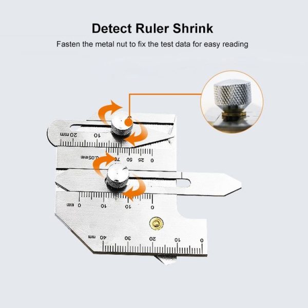 HJC40B Stainless Steel Welding Inspection Gauge Measuring Ruler - Image 5