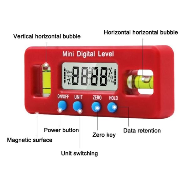 100mm Mini Electronic Digital Strong Magnetism Spirit Level Angle Board - Image 4