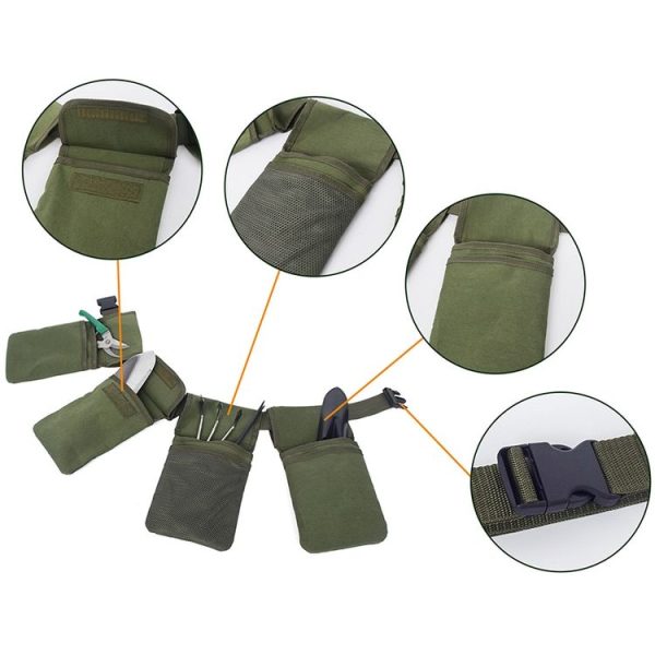 Garden Canvas Tool Belt Waist Bag, Length: 125cm (Green) - Image 4