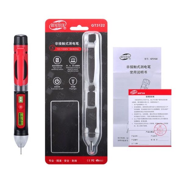 BENETECH GT3122 Non-contact Tester Pen Meter Digital AC / DC Voltage Detectors - Image 3