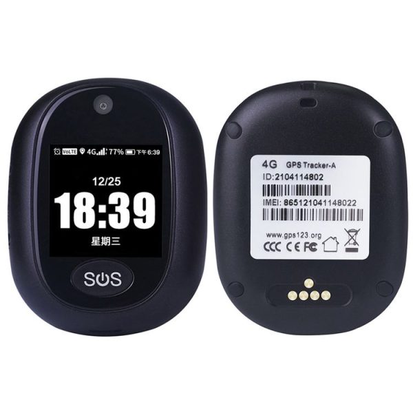 REACHFAR RF-V45-A Mini Touch Screen GPS Smart Tracker Pendant, Support SOS / Camera / Health Management / Video Calling / 4G LTE, For Asia / Europe / Africa / Australia (Black) - Image 2