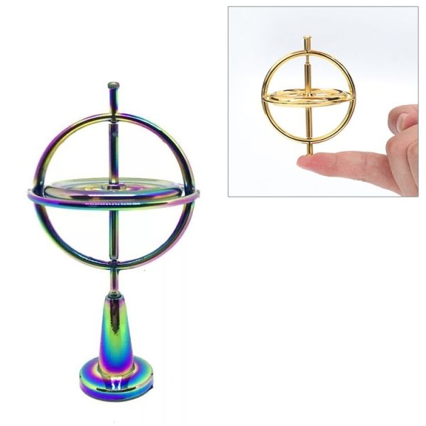 Decompression Toy Zinc Alloy Fingertip Gyroscope with Magnetic Base (Colour)