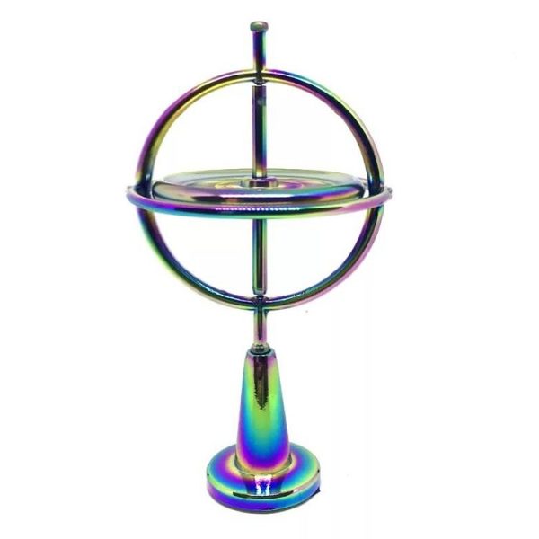 Decompression Toy Zinc Alloy Fingertip Gyroscope with Magnetic Base (Colour) - Image 2