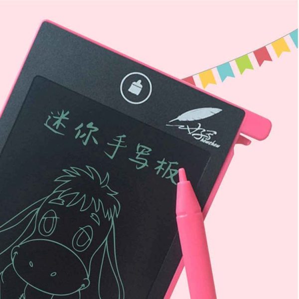 CHUYI 4.4 inch LCD Writing Tablet Portable Electronic Writing Drawing Board Doodle Pads with Stylus for Home School Office (Pink) - Image 4