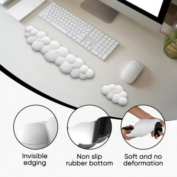 Cloud Wrist Rest Memory Foam Mouse Pad Office Desktop Wrist Brace (Purple) - Image 3