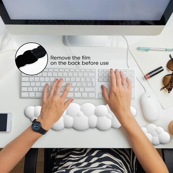 Cloud Wrist Rest Memory Foam Mouse Pad Office Desktop Wrist Brace (Purple) - Image 6