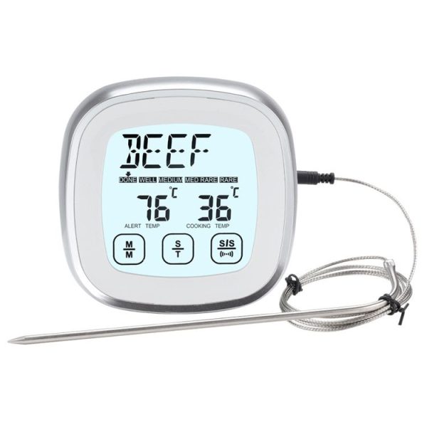 TS-BN53-A Digital Kitchen Food Cooking BBQ Wireless Touch Screen Thermometer with Timer & Alarm - Image 2