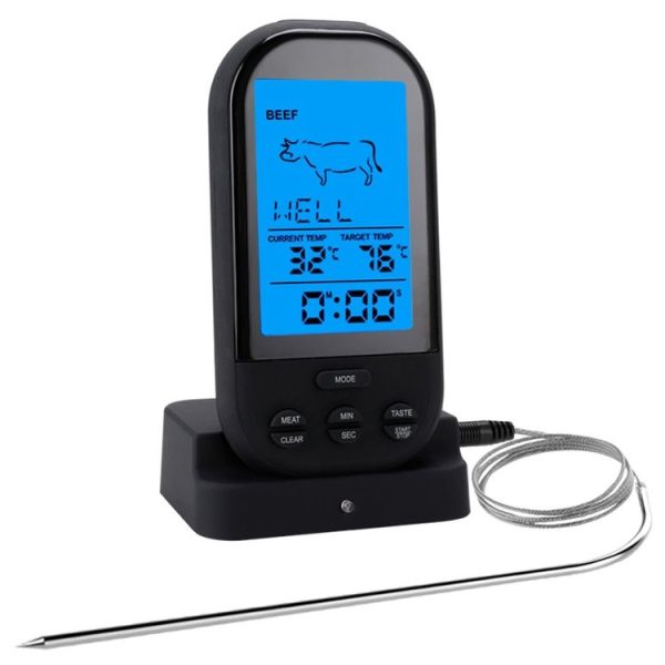 TS-HY62 Digital Kitchen Food Cooking BBQ Wireless Thermometer (Black) - Image 2