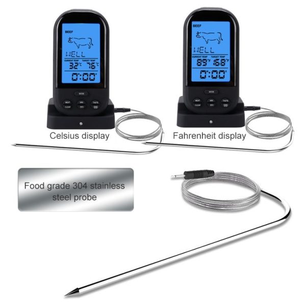 TS-HY62 Digital Kitchen Food Cooking BBQ Wireless Thermometer (Black) - Image 5