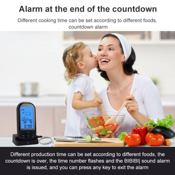 TS-HY62 Digital Kitchen Food Cooking BBQ Wireless Thermometer (Black) - Image 6
