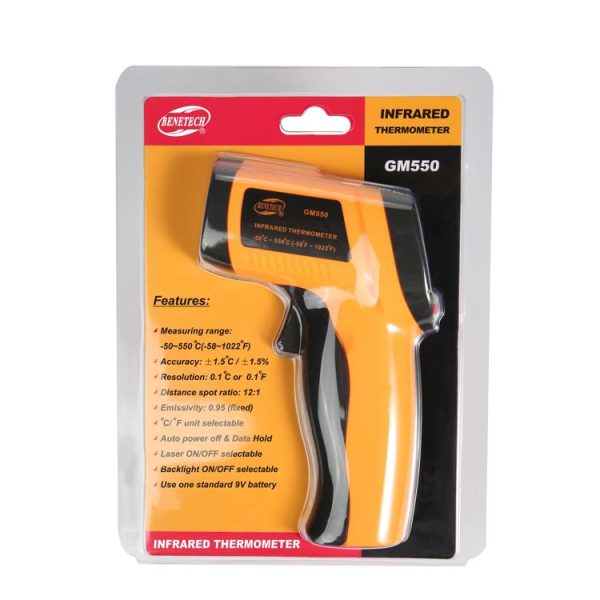 GM550 Infrared Thermometer, Temperature Range: -50 - 550 Degrees Celsius - Image 6