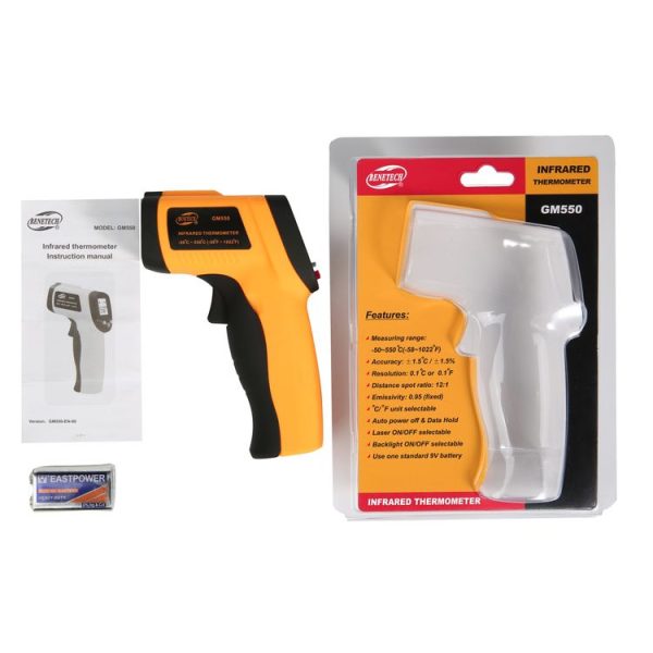 GM550 Infrared Thermometer, Temperature Range: -50 - 550 Degrees Celsius - Image 7
