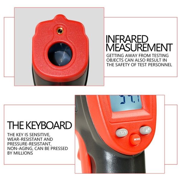 Wintact WT320 -50 Degree C~380 Degree C Handheld Portable Outdoor Non-contact Digital Infrared Thermometer - Image 4
