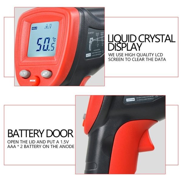 Wintact WT320 -50 Degree C~380 Degree C Handheld Portable Outdoor Non-contact Digital Infrared Thermometer - Image 5