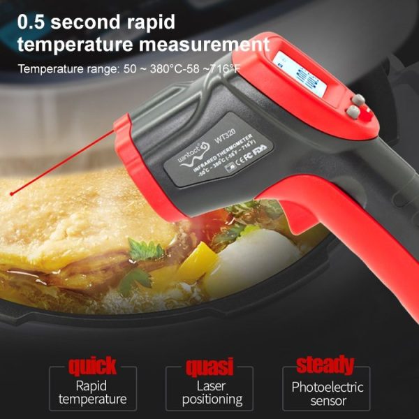 Wintact WT320 -50 Degree C~380 Degree C Handheld Portable Outdoor Non-contact Digital Infrared Thermometer - Image 7