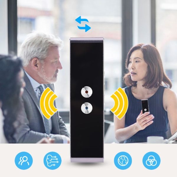 T8+ Portable Smart Voice Translator Smart Business Travel Real Time AI Translator Translation Machine 40 Languages Translator (Black) - Image 4