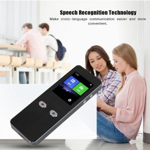 T9+ Portable WIFI Smart Voice Translator Smart Business Travel Real Time AI Translator Translation Machine 27 Languages Translator (Black) - Image 3