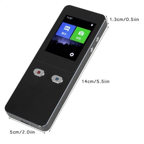 T9+ Portable WIFI Smart Voice Translator Smart Business Travel Real Time AI Translator Translation Machine 27 Languages Translator (Black) - Image 6