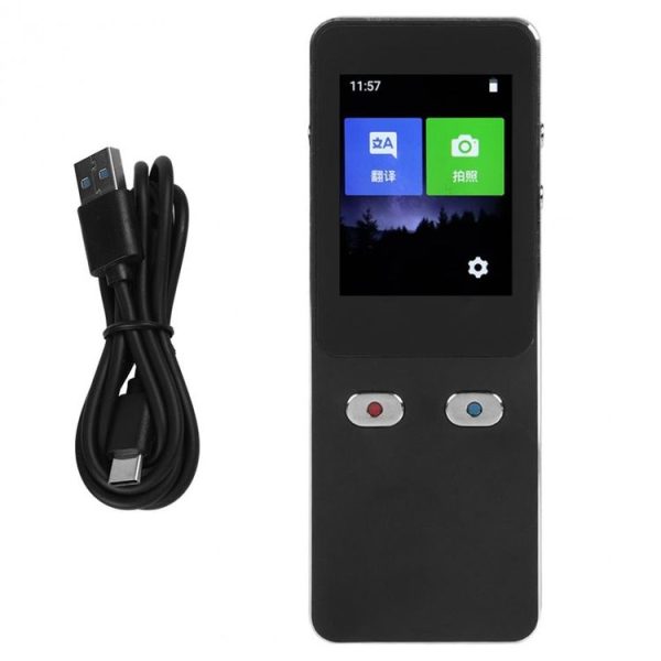 T9+ Portable WIFI Smart Voice Translator Smart Business Travel Real Time AI Translator Translation Machine 27 Languages Translator (Black) - Image 8