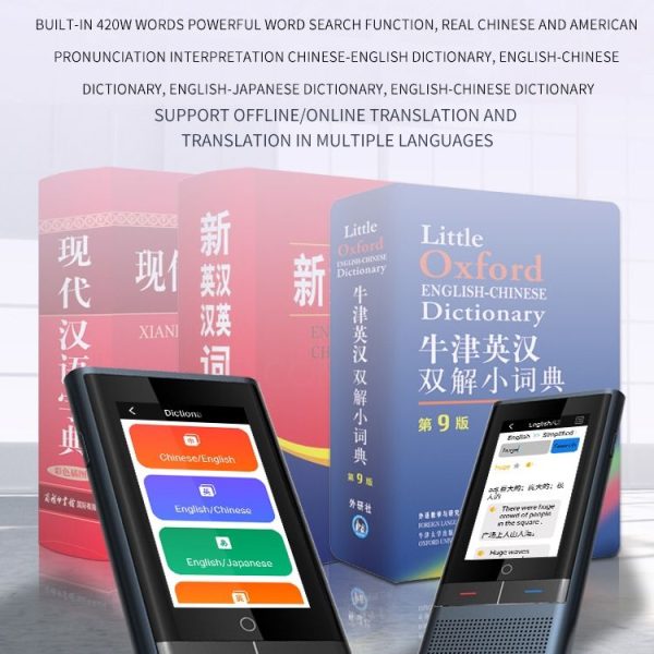 Z6 4G Version 3.1 inch Screen Smart Voice Translator for Business Travel 1GB+16GB Support 138 Languages Inter-Translation (Black) - Image 13
