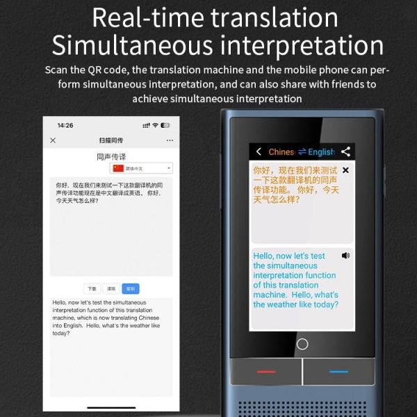 Z6 4G Version 3.1 inch Screen Smart Voice Translator for Business Travel 1GB+16GB Support 138 Languages Inter-Translation (Black) - Image 8