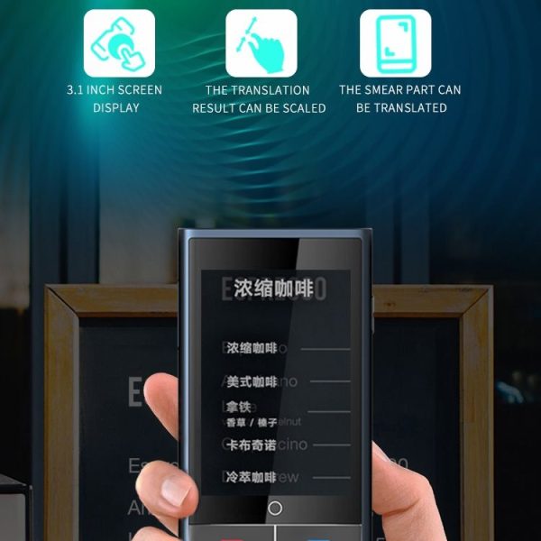 Z6 4G Version 3.1 inch Screen Smart Voice Translator for Business Travel 1GB+16GB Support 138 Languages Inter-Translation (Black) - Image 9