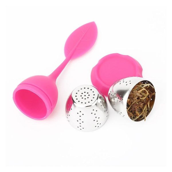 Stainless Steel Silicone Hanging Tea Bag Tea Strainers (Purple) - Image 6