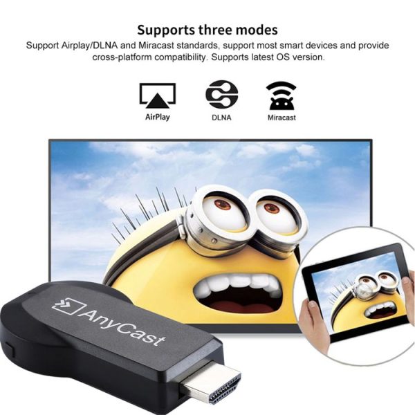 M2 Plus Wireless WiFi Display Dongle Receiver Airplay Miracast DLNA 1080P HDMI TV Stick for iPhone, Samsung, and other Android Smartphones (Black) - Image 9