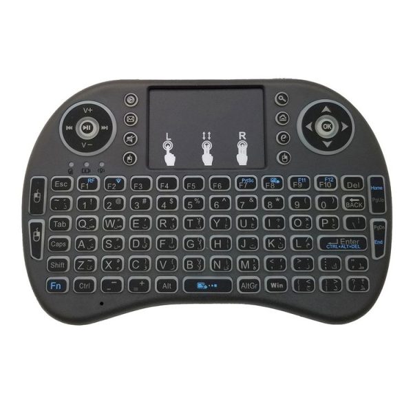 Support Language: Arabic i8 Air Mouse Wireless Backlight Keyboard with Touchpad for Android TV Box & Smart TV & PC Tablet & Xbox360 & PS3 & HTPC / IPTV - Image 3