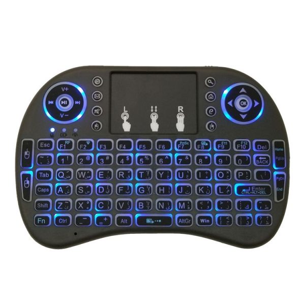 Support Language: Arabic i8 Air Mouse Wireless Backlight Keyboard with Touchpad for Android TV Box & Smart TV & PC Tablet & Xbox360 & PS3 & HTPC / IPTV - Image 4