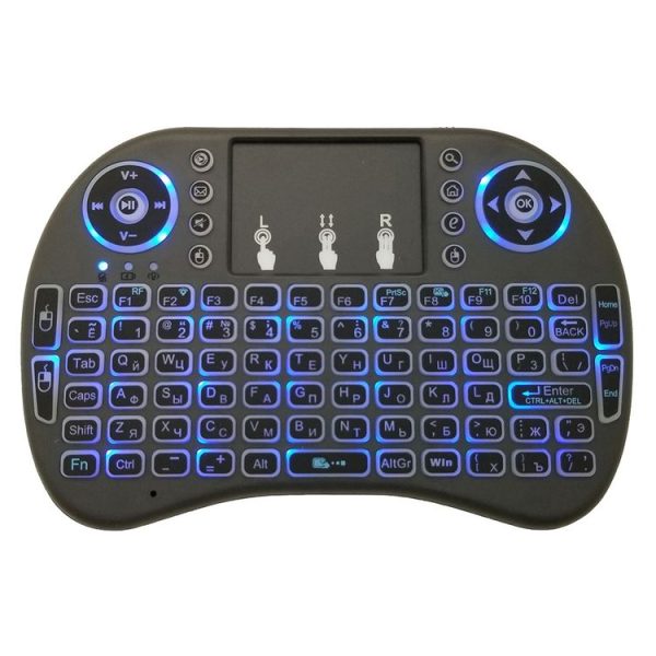 Support Language: Russian i8 Air Mouse Wireless Backlight Keyboard with Touchpad for Android TV Box & Smart TV & PC Tablet & Xbox360 & PS3 & HTPC / IPTV - Image 4