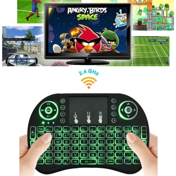 Support Language: English i8 Air Mouse Wireless Backlight Keyboard with Touchpad for Android TV Box & Smart TV & PC Tablet & Xbox360 & PS3 & HTPC / IPTV - Image 9