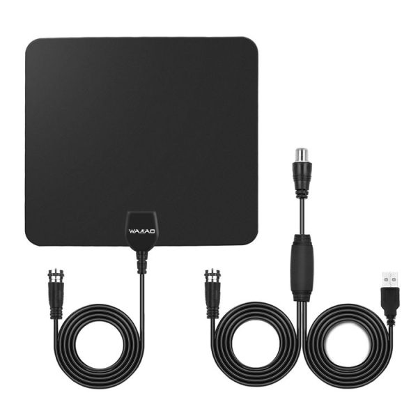 Ultra-thin Indoor HD Digital TV Antenna with 50 Miles Long Range Amplifier (Black) - Image 2