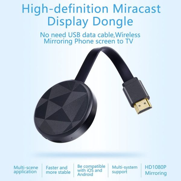 WeCast E19D Dual-band WiFi Wireless Display Dongle Receiver Airplay Miracast DLNA 1080P HD TV Stick, RK3036 Dual Core Cortex A7 (Black) - Image 7