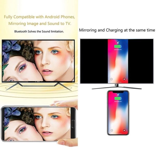 WeCast L9 Wired Display Dongle Smart Dual Display Monitors Mirroring VGA & HDMI Airplay Miracast TV Receiver (Black) - Image 7