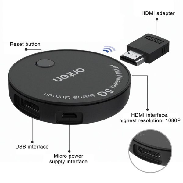 Onten 7576 Dual Frequency 1080P HD Wireless Homescreen - Image 5