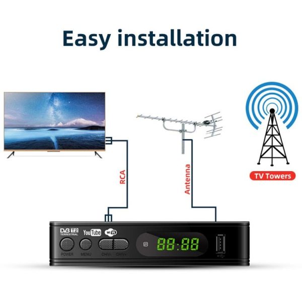 T15-T2 1080P Full HD DVB-TC / C Receiver Set-Top Box, EU Plug - Image 5