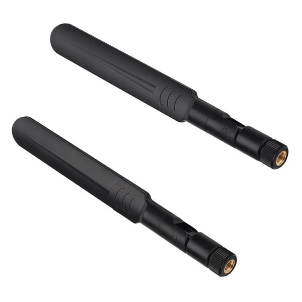 2 x 6dBi 2.4GHz 5GHz Dual Band WiFi RP-SMA Male Antenna + 2 x 35CM RP-SMA IPEX MHF4 Pigtail Cable for M.2 NGFF WiFi WLAN Card (Black) - Image 3