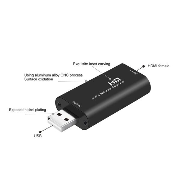 Z32 HDMI Female to HDMI Female Audio Video Capture Adapter Box - Image 4
