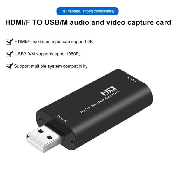 Z32 HDMI Female to HDMI Female Audio Video Capture Adapter Box - Image 6