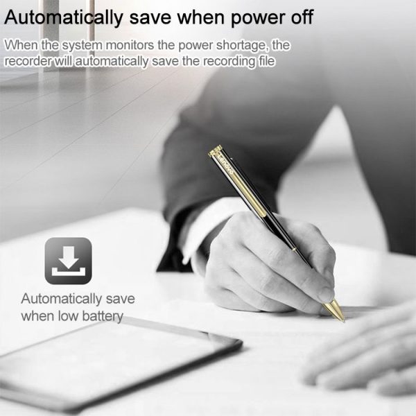Original Lenovo B628 32GB Intelligent Voice Control Noise Reduction Pen Shape Recording Pen - Image 4