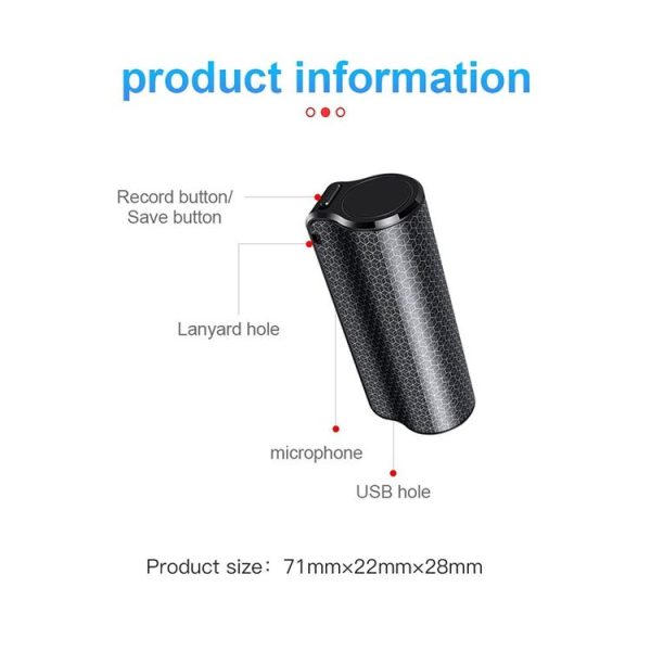Q70 16GB Smart HD Noise Reduction Voice Control Recording Pen - Image 3